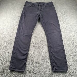 John Varvatos JV701 Jeans Mens 33 Slim Straight Stretch Dark Gray Denim Designer